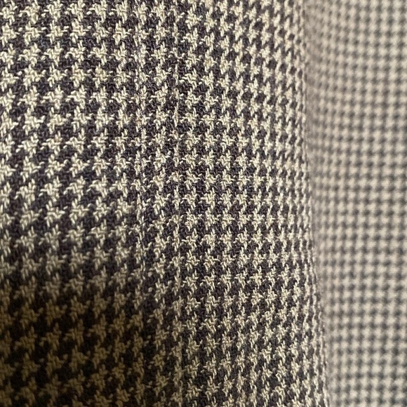 Valerie Stevens Button down Blazer Barn Jacket Size M Brown check patch pockets - Picture 8 of 13